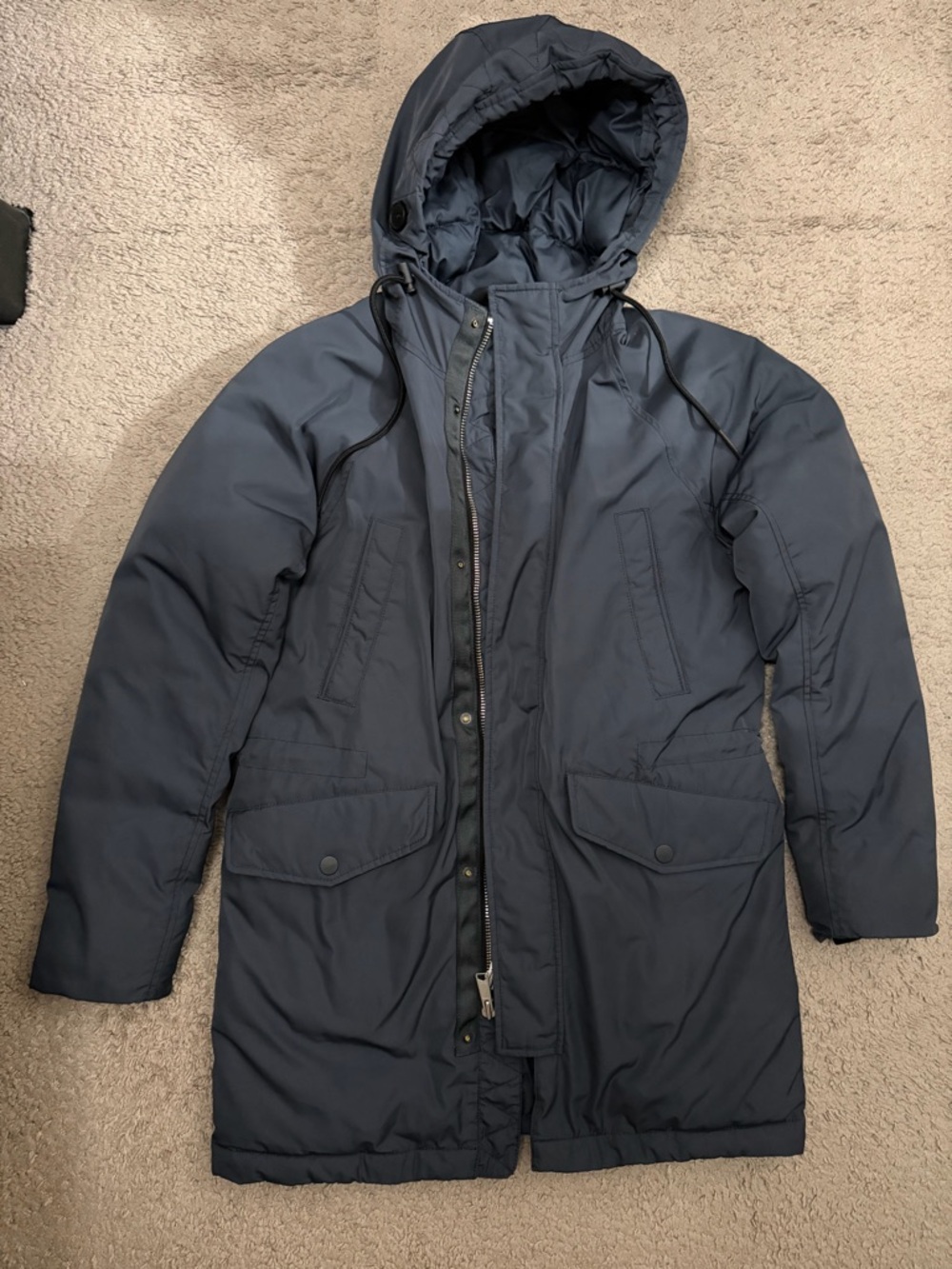 Everlane Men's Hooded Winter Parka Jacket - Navy